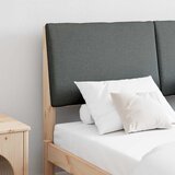  Tapecirani uzglavlje Tamno siva 150 cm Čvrsto borovo drvo | shoptok.hr