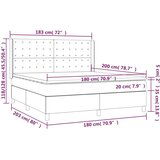  Box spring postelja z vzmetnico LED krem 180x200 cm blago | Shoptok.si