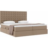 Krevet s madracem i skladištem Kapućino 200 x 200 cm Lažna koža | Eponuda.com