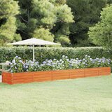  Povišena vrtna gredica boja hrđe 600 x 80 x 45 cm čelik COR-TEN | shoptok.hr