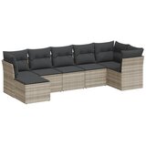  7-dijelni set vrtnih sofa svjetlosivi od poliratana | shoptok.hr