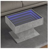vidaXL Stolić za kavu LED siva boja betona 70x50x45 cm drveni | shoptok.hr