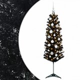  Umjetno usko božićno drvce s kuglicom 150 cm 150 LED lampica | shoptok.hr