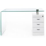 Tomasucci Radni stol sa staklenom pločom stola 65x125 cm Bow – | shoptok.hr