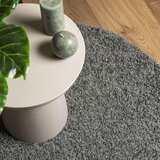  Čupavi moderni tepih s visokim vlaknima zeleni Ø 100 cm | shoptok.hr