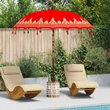 vidaXL balineški parasol crvena 210-220 cm pamuk, solidno drvo Cijene