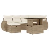 vidaXL 7-dijelni set vrtnih sofa od poliratana s jastucima bež | shoptok.hr