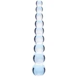 Elysian Pearls - stakleni dildo s perlama (prozirni)