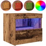  Noćni ormarić s LED svjetlima od starog drva 50x40x45 cm | shoptok.hr