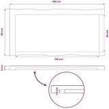  Pravokutni stolni vrh 140 x 60 x 3 cm Pravokutni - Bijela 90 x 55 x 3 5 cm Živi rub 2 strane | shoptok.hr