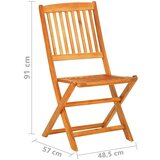  7-dijelni sklopivi vrtni blagovaonski set masivno drvo bagrema | shoptok.hr
