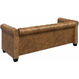  Trosjed Chesterfield od umjetne kože smeđi | shoptok.hr