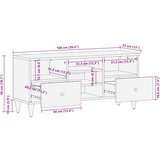 TV omarica 100x33x46 cm trden mangov les | Shoptok.si