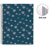 MiquelRius Kolegij blok A4 70g 120L spiralni kocke blue daisies MR46816 | shoptok.hr