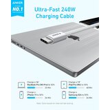 Anker Zolo USB tip-C kabl M/M 1m, za Apple, super brzo punjenje 240W/480Mbps, pleteni, beli | ePonuda.com