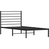  Metalni okvir za krevet s uzglavljem crni 100x190 cm | shoptok.hr