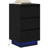  Noćni ormarić s LED svjetlima crni 38x34x65 cm | shoptok.hr