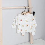 VAUVA komplekt od pamuka za bebu sa ogrlicom: pantalone sa stopicama i majica dugih rukava - Kruška | Eponuda.com