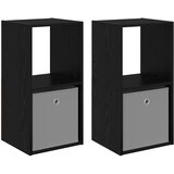  Noćni ormarić s ladicama 2 pcs Crni hrast 35 x 32 x 68,5 cm | Eponuda.ba
