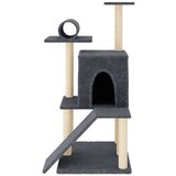  Mačje drevo s praskalniki iz sisala temno sivo 110,5 cm | Shoptok.si