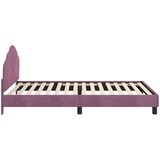 Krevet za djecu s uzglavljem Ljubičasta 90 x 200 cm Baršun | shoptok.hr