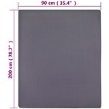 Plahta s gumicom od žerseja antracit 90 x 200 cm pamučna | Eponuda.ba