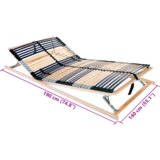  Krevetna podloga Smeđa 140 x 190 cm Cijelo bukvino drvo | shoptok.hr