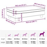  Krevet za pse s produžetkom krem 100 x 50 x 30 cm baršunasti | shoptok.hr