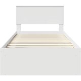  Krevetna konstrukcija Bijelo 100 x 200 cm Čvrsto borovo drvo | shoptok.hr
