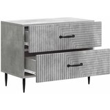  Noćni ormar Betonska siva 62 x 34,5 x 47,5 cm Konstruirano drvo | Eponuda.com