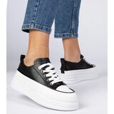 Gemre Black and white women's high-sole sneakers Selina | shoptok.hr