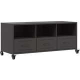 Maison Chic TV omarica - TV enota - Televizijska omarica črna 100,5x39x43,5 cm jeklo, (21701565) | Shoptok.si
