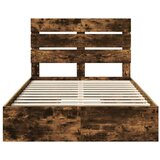  Krevet s od storage s uzglavljem Dimljeni hrast 120 x 190 cm | shoptok.hr