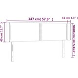  Vzglavje z ušesi črno 147x16x78/88 cm umetno usnje, (20684273) | Shoptok.si