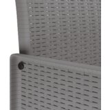 vidaXL 11-delni vrtni jedilni set z blazinami svetlo sivi poli ratan, vrtna miza svetlo siva 150x100x73 cm poli ratan, vrtni stoli z blazinami 2 kosa svetlo sivi poli ratan, vrtni stoli z blazinami 4 kosa svetlo sivi poli ratan | Shoptok.si