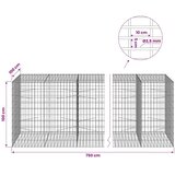 Gabion s žicom debljine 3 5 mm i mrežom 5x10 cm 750x100x100 cm - 100 cm 100 cm 750 cm | shoptok.hr