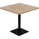 vidaXL Bistro miza iz mediapana in jekla 80x80x75 cm barva hrasta Cene