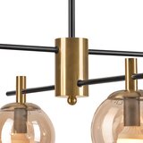 Luster na šipci LILOU 4xE14/5W/230V zlatna/crna/dimno bež | Eponuda.com