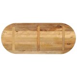 Stolna ploča 110x40x3 8 cm ovalna od masivnog grubog drva manga | shoptok.hr