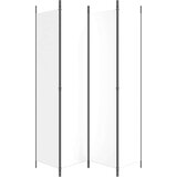 Sobna pregrada s 4 panela bijela 200 x 220 cm od tkanine | shoptok.hr