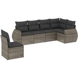 vidaXL 6-dijelni set vrtnih sofa od poliratana s jastucima sivi | shoptok.hr