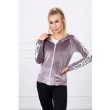 Kesi Velour hoodie in grey colour Cijene