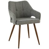 MID.YOU NASLANJAČ, les, kovina, tekstil siva | Shoptok.si