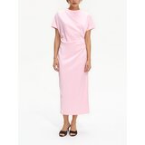 Reserved Midi haljina s naborima - ružičasta | shoptok.hr