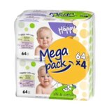 Bella Baby Happy vlažne maramice Silk&Cotton Mega pack 4x64kom | shoptok.hr