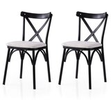 Hanah home Ekol - 286 V2 BlackWhite Chair Set (2 Pieces) | ePonuda.com