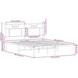  Posteljni okvir brez vzmetnice hrast 150x200 cm inženirski les, (21829191) | Shoptok.si