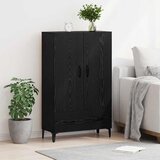  Highboard Crni hrast 70 x 31 x 115 cm Obrađeno drvo i čelik | shoptok.hr