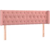  LED posteljno vzglavje roza 163x16x78/88 cm žamet, (20954568) | Shoptok.si