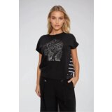 Marisse Black Cotton Blouse With Print Cene